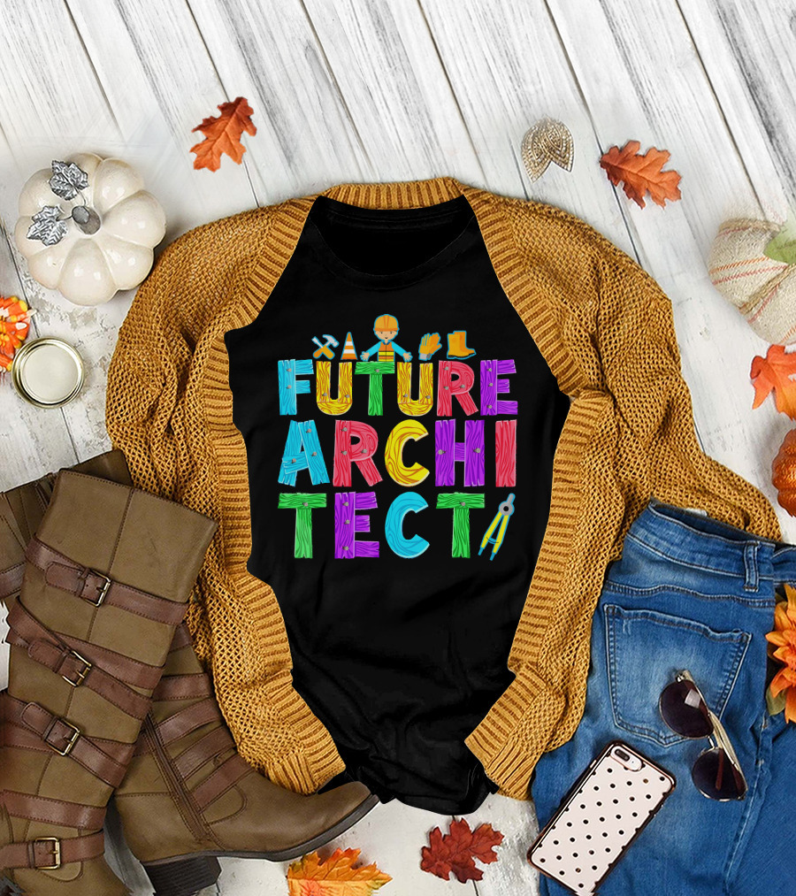 FUTURE ARCHITECT Tools Helmet and Boots T-Shirt