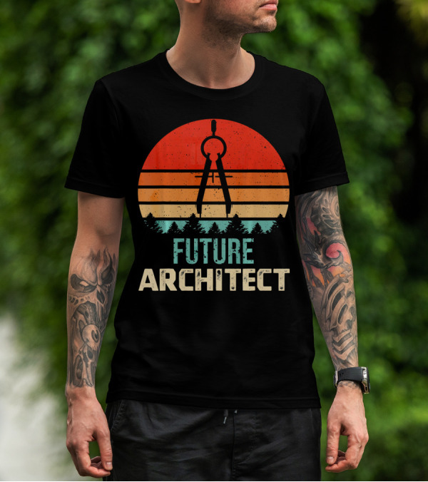 Future Architect Vintage Compass Sunset T-Shirt