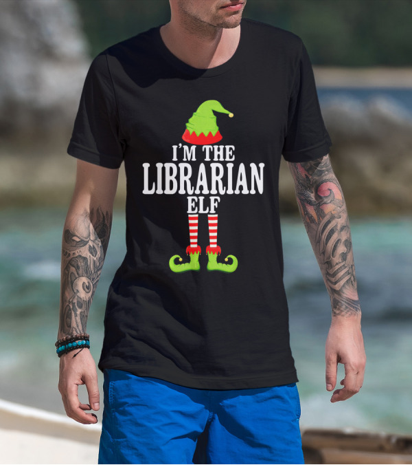 I'M THE LIBRARIAN ELF Holiday Group Fun T-Shirt