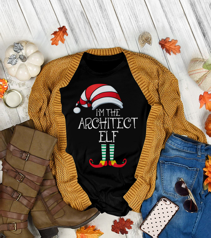 Im The Architect Elf Family Matching Christmas Pajamas T-Shirt
