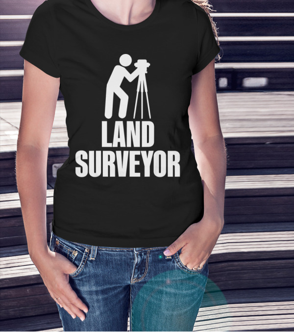 Surveyor Silhouette Land Surveying Professional T-Shirt