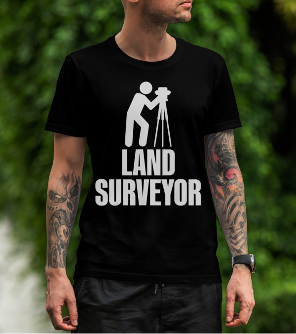 Surveyor Silhouette Land Surveying Professional T-Shirt
