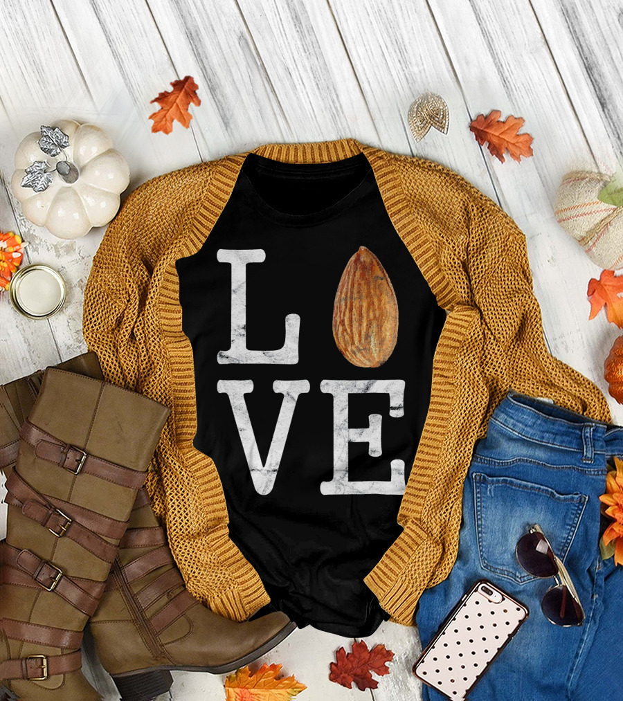 LOVE Almond Funny Nut Food Cook T-Shirt