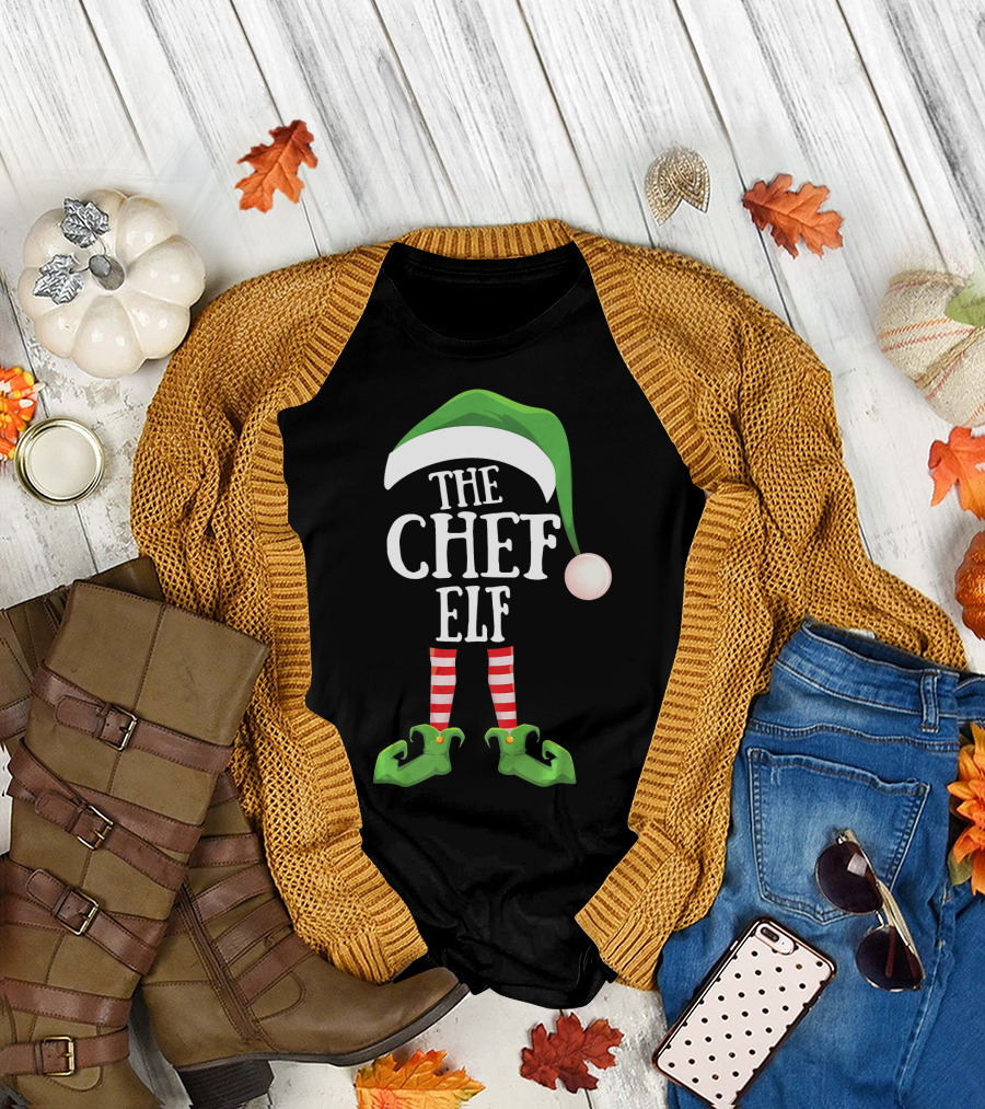 The Chef Elf Group Matching Family Christmas T-Shirt
