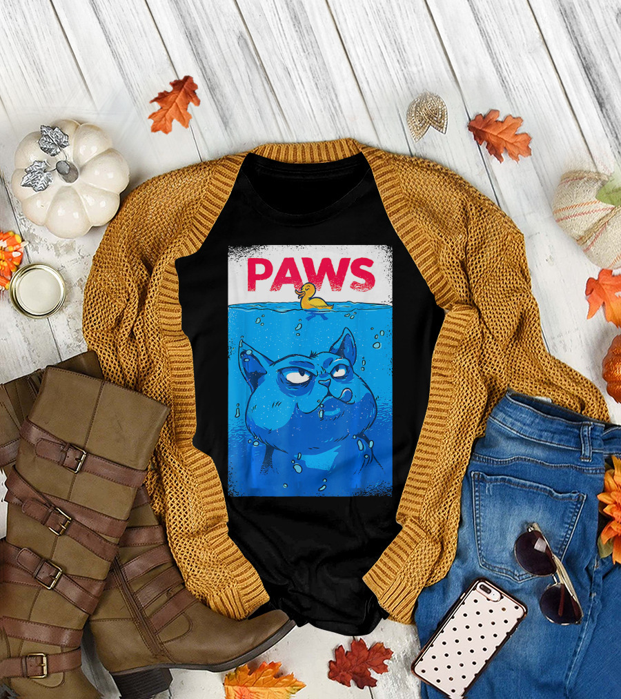 PAWS Funny Cat and Duck T-Shirt