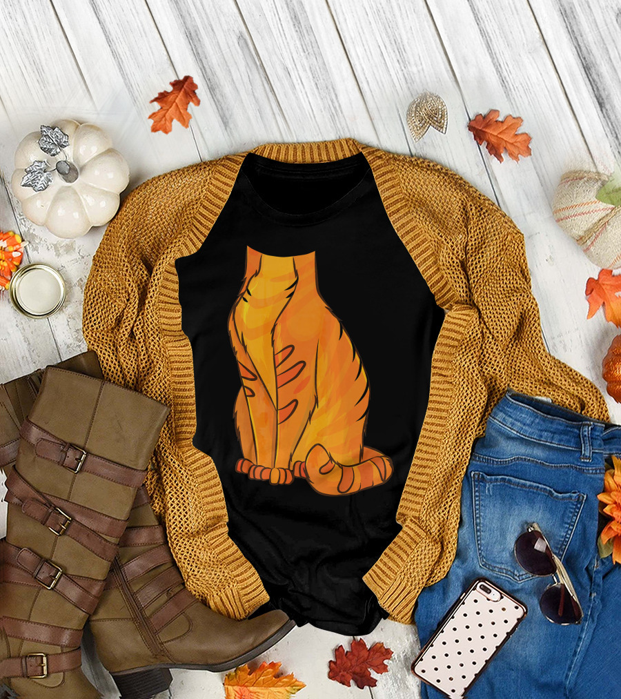 Headless Cat Costume Halloween Cool Laz Ginger Feline T-Shirt