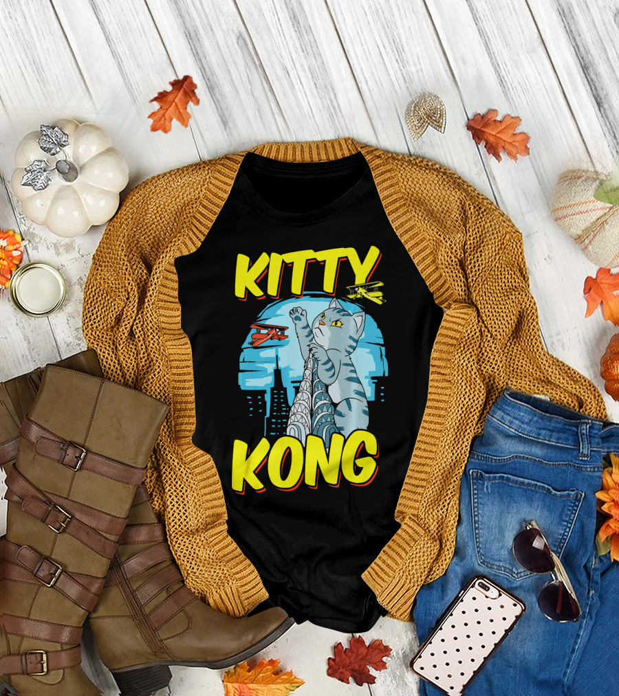 Kitty Kong Cuddly Monster Fluff Sky Adventure T-Shirt