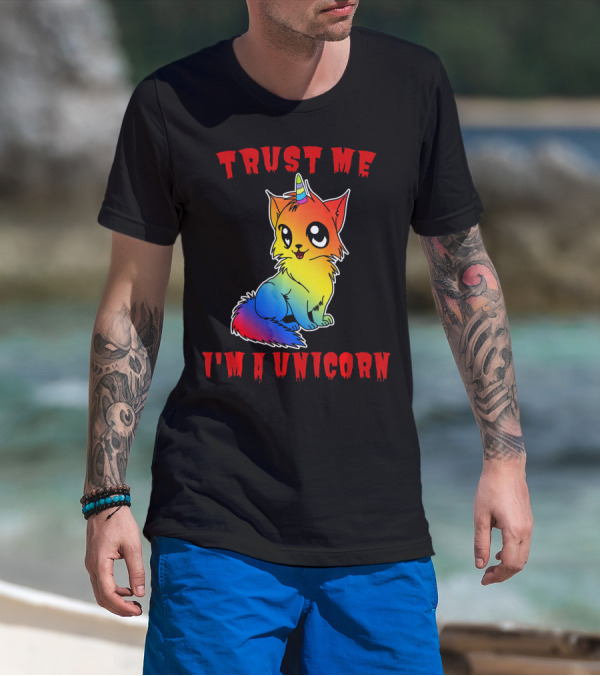 Trust Me I'm A Unicorn Caticorn Magical Cat Creature T-Shirt