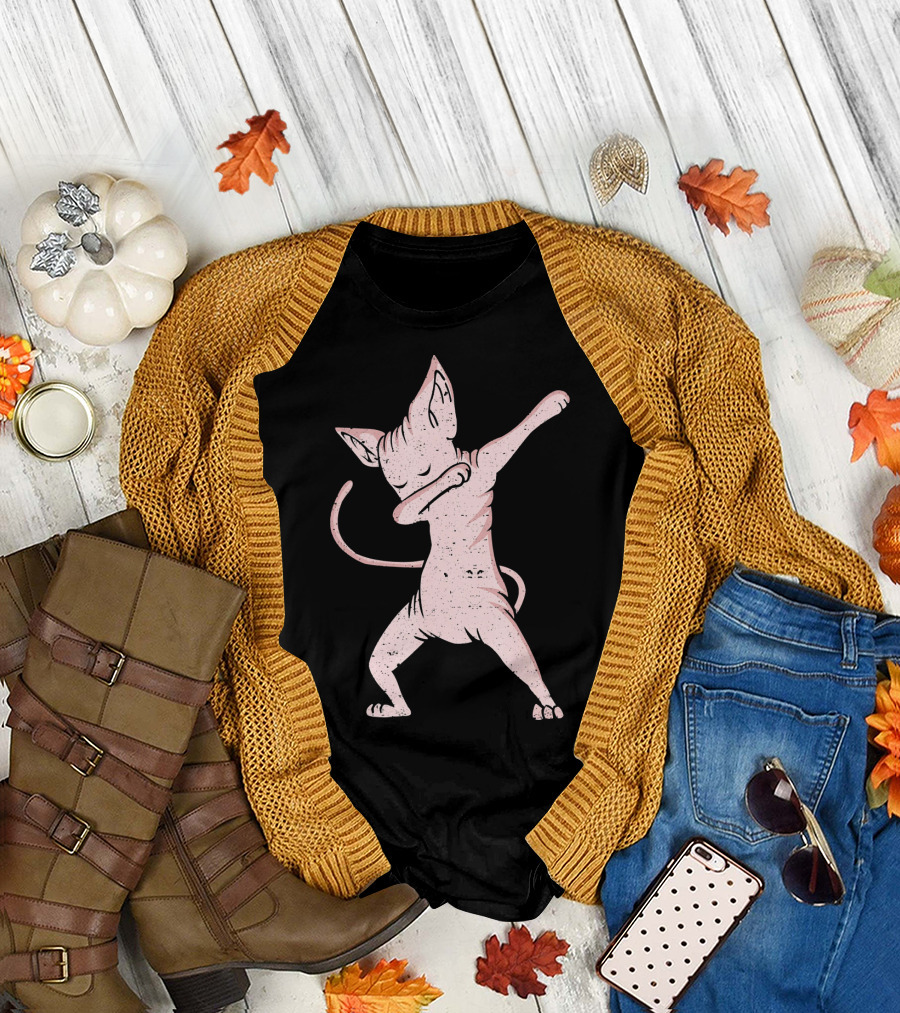 Dabbing Sphynx Cat Feline Kitty Pose T-Shirt