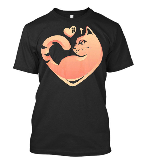Persian Cat Heart Tail T-Shirt