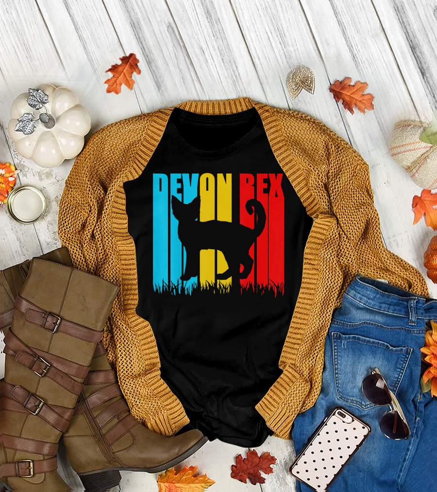 Devon Rex Pets Lovers Retro T-Shirt