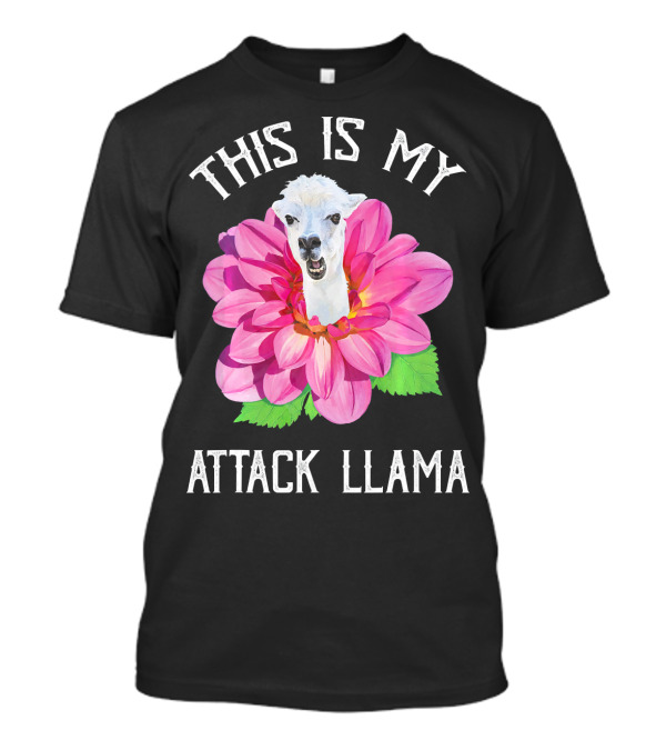 THIS IS MY ATTACK LLAMA ALPACA MEME CUTE LLAMA LOVER ATTACK FLOW T-Shirt