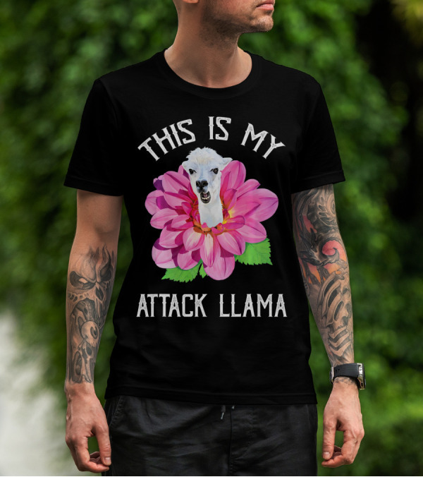 THIS IS MY ATTACK LLAMA ALPACA MEME CUTE LLAMA LOVER ATTACK FLOW T-Shirt