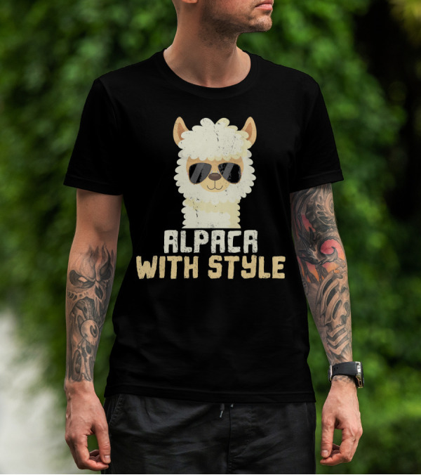 Alpaca With Style Cool Alpacas With Sunglasses T-Shirt