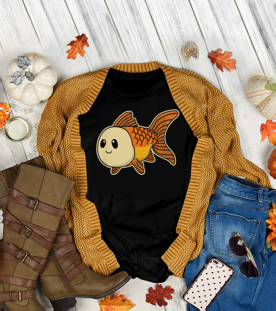 Adorable Baby Goldfish Cute and Cuddly Aquatic Creature T-Shirt