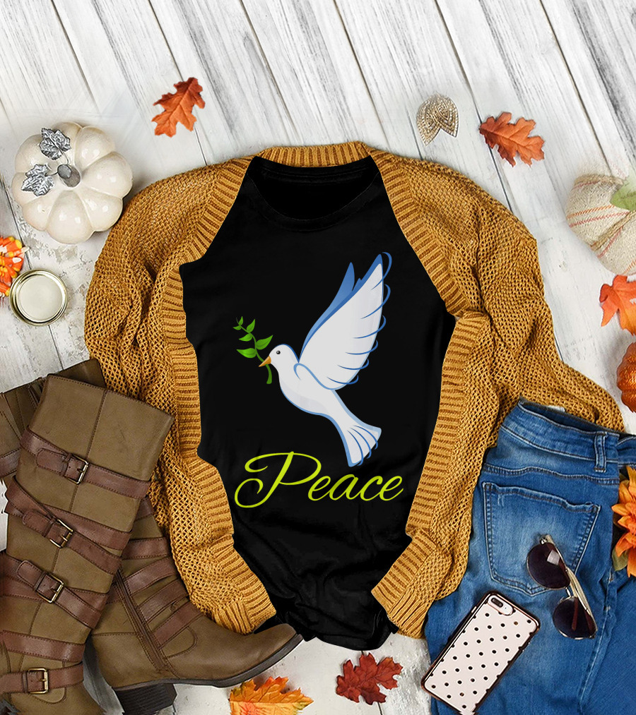 Dove with Olive Branch Peace T-Shirt
