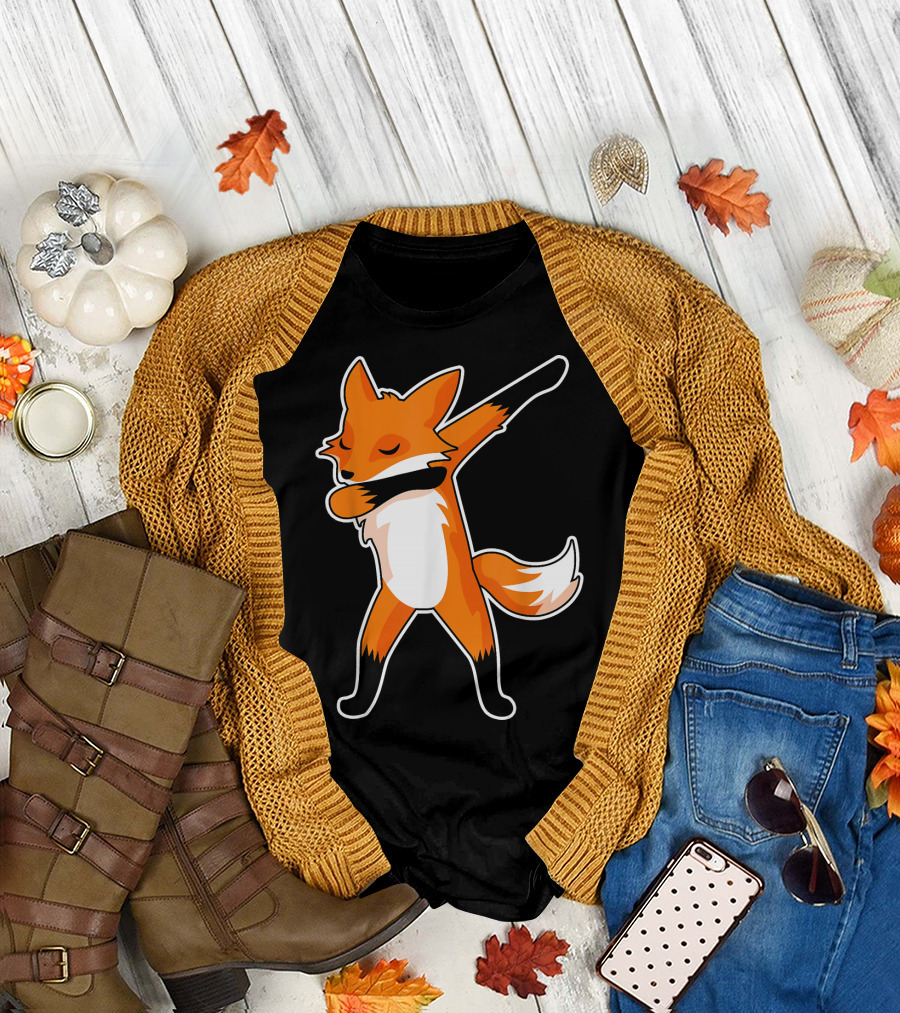 Dabbing Fox Cool Great Fan Fox Dab Pose Iconic T-Shirt