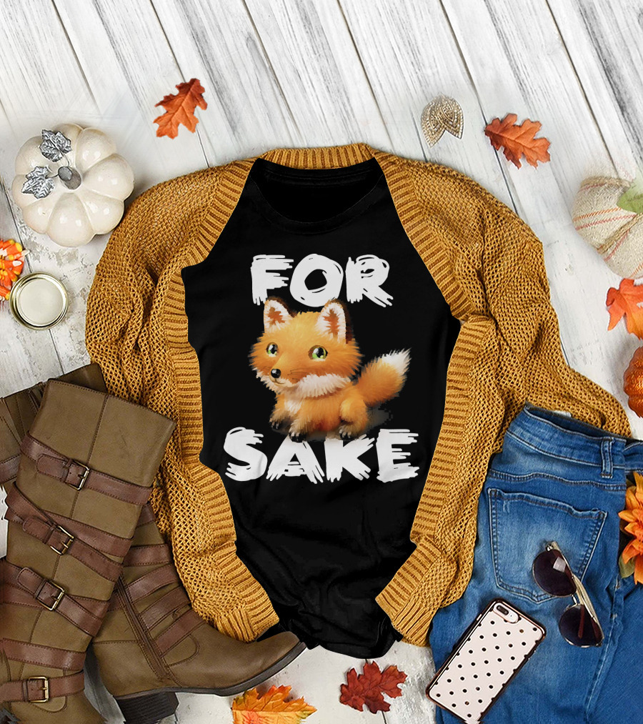 Cute Fox Illustration For Sake T-Shirt