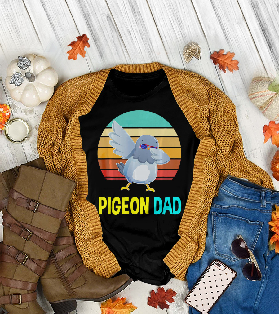 Pigeon Dad Papa Father Funny Cute T-Shirt