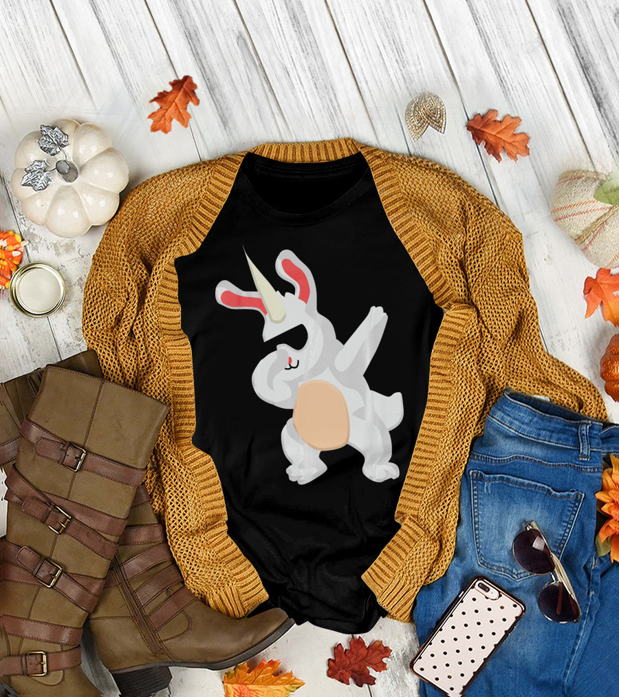 Funny Unicorn Rabbit Dab T-Shirt
