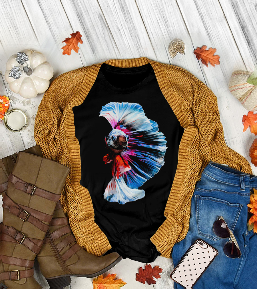 Betta Splendens Exotic Freshwater Fish Magnificent Display T-Shirt