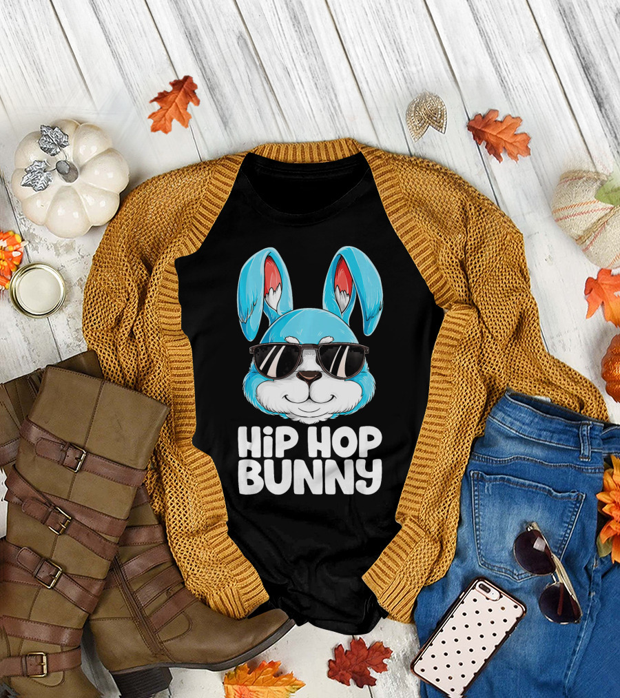 Hip Hop Bunny Easter Day with Cool Sunglasses T-Shirt