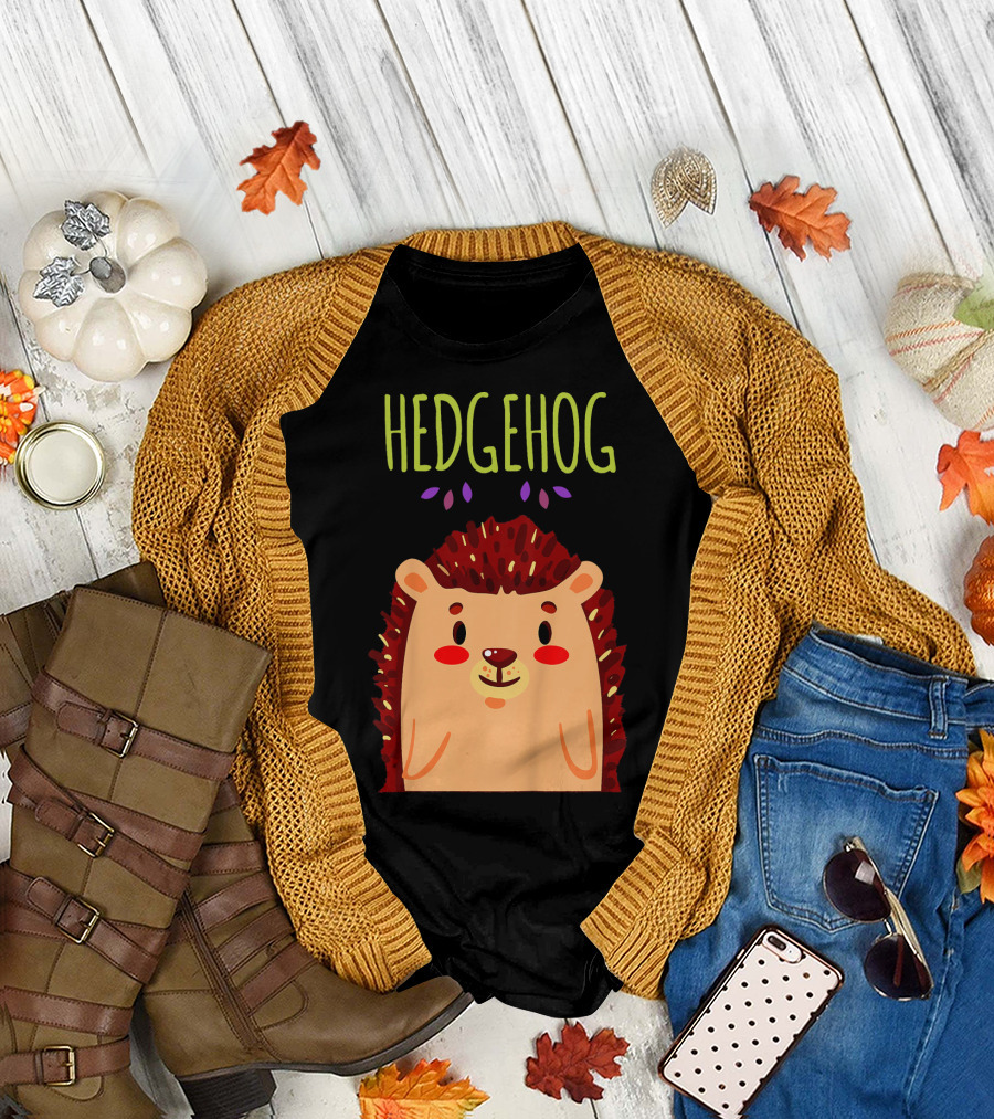 Hedgehog Kids Cute Girl T-Shirt