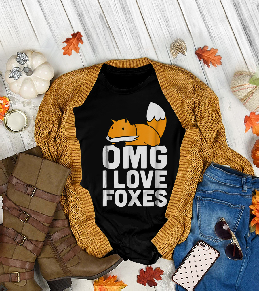 OMG I Love Foxes Kawaii Fox T-Shirt