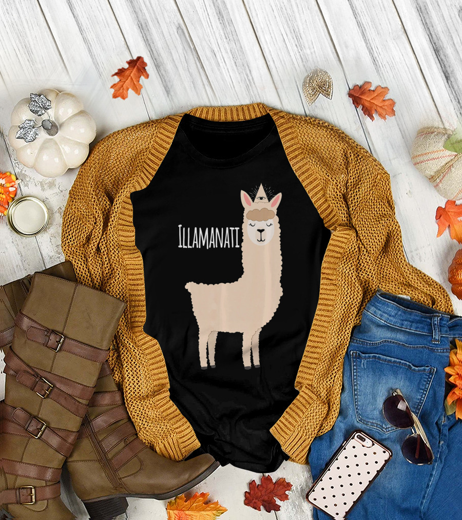 Illamanati Llama Illuminati Funny Alpaca T-Shirt