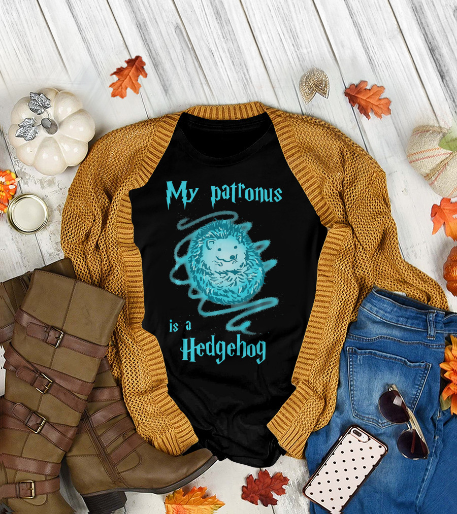 My Patronus Is A Hedgehog Cute Animal Magic T-Shirt