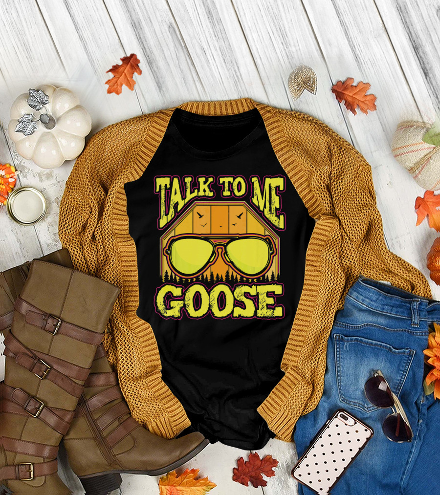 Talk To Me Goose Sunglasses Sunset Pilot T-Shirt