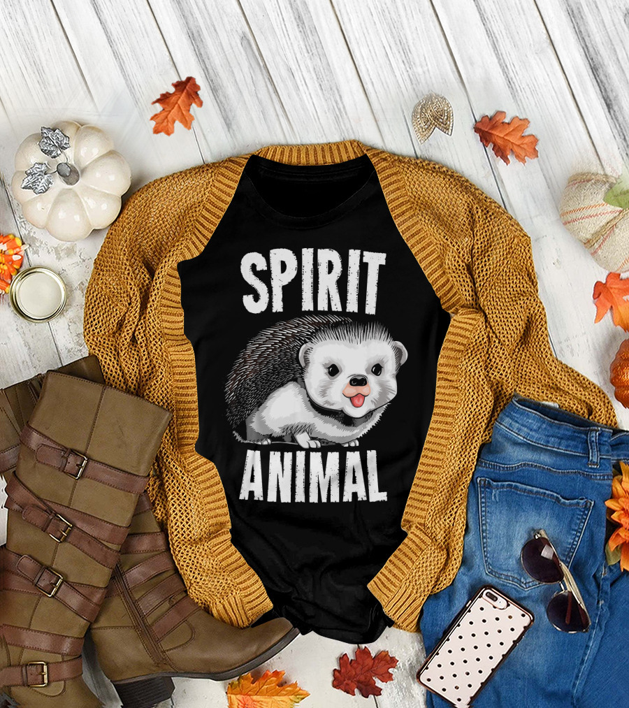 Spirit Animal Hedgehog Funny Spicky Anim T-Shirt