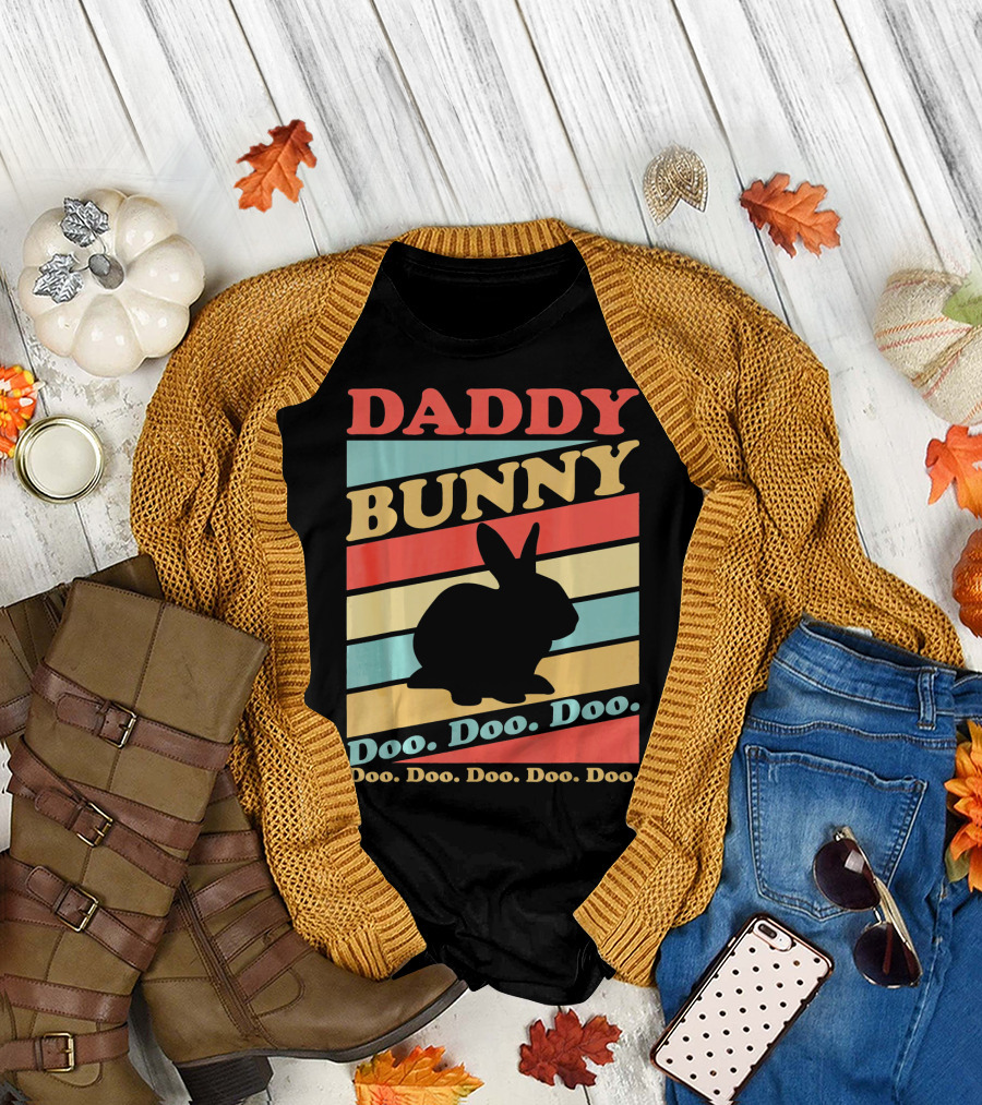 Daddy Bunny Doo Doo Doo Retro Vintage T-Shirt