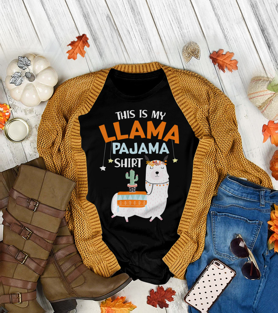 This Is My Llama Pajama T-Shirt