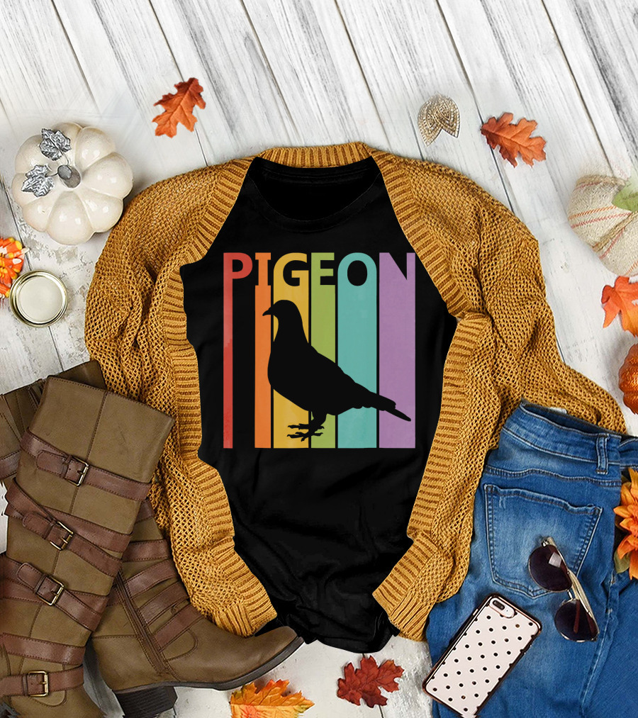 Pigeon Vintage Rainbow T-Shirt