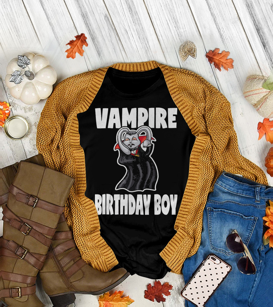 Vampire Birthday Boy Scary Dracula Vampi T-Shirt