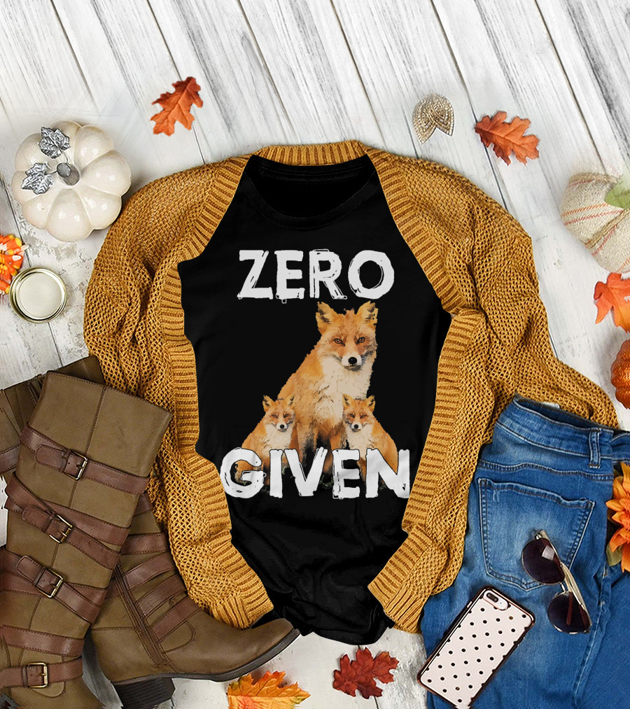 Zero Fox Given Funny Pun Fox Trio T-Shirt