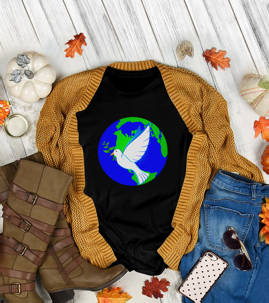 World Peace Dove Earth T-Shirt