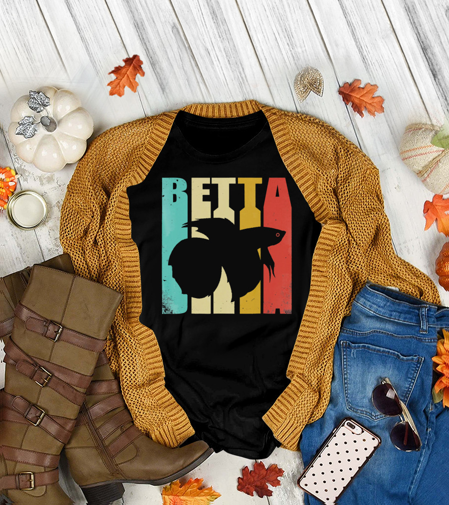 Betta Vintage Retro Bold Colorful T-Shirt