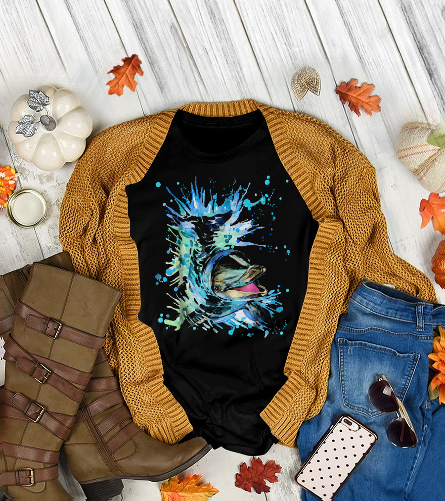 Cute Gorgeous and Funny Dolphin Splash T-Shirt
