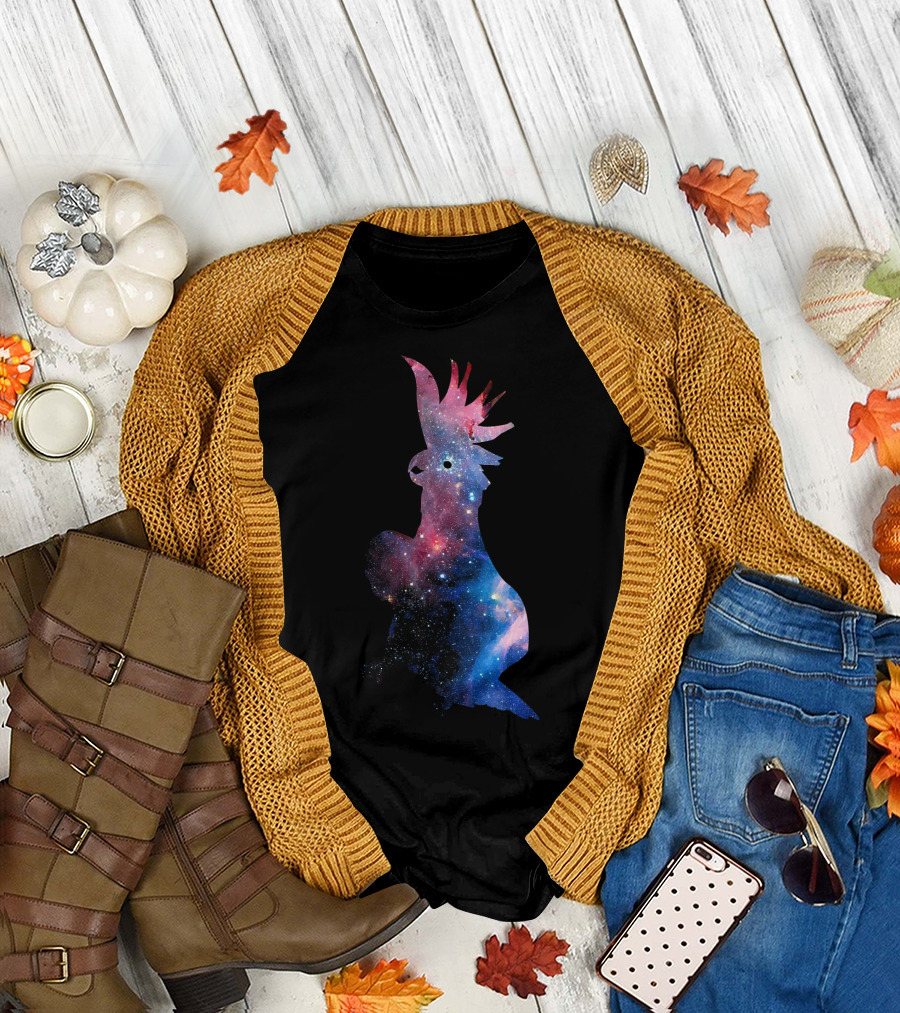 Cosmic Cockatoo Galaxy T-Shirt
