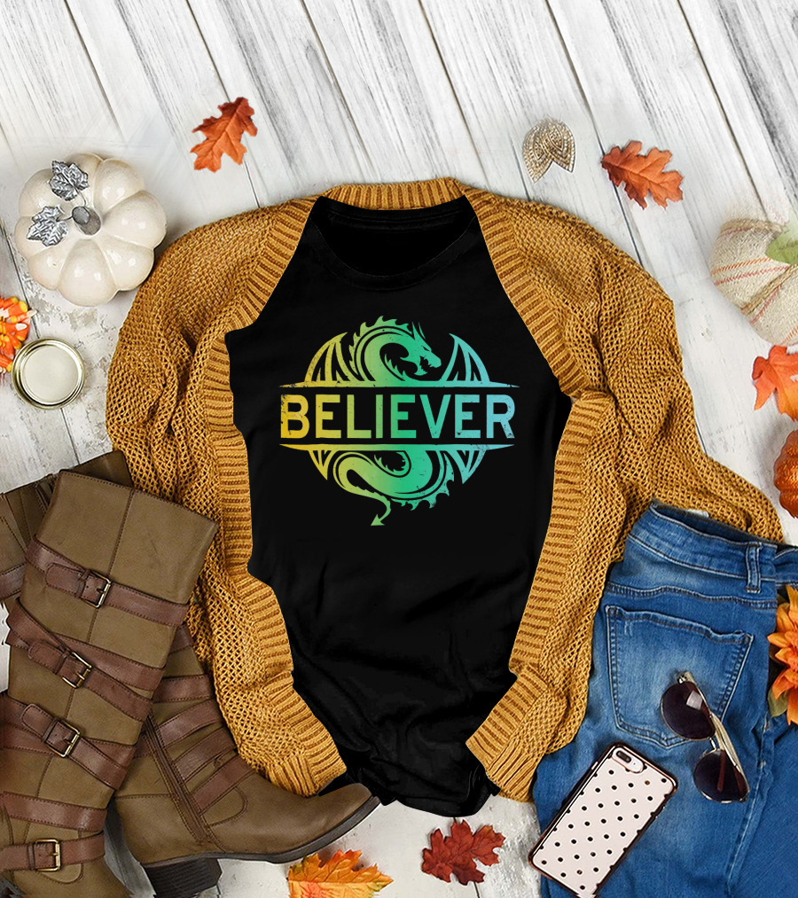 Believer Dragon Emblem Gradient T-Shirt