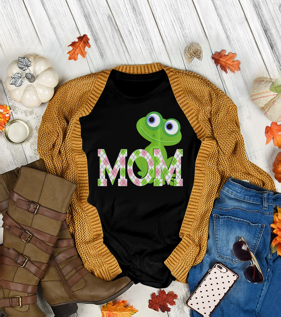 Mom Argyle Preppy Frog T-Shirt