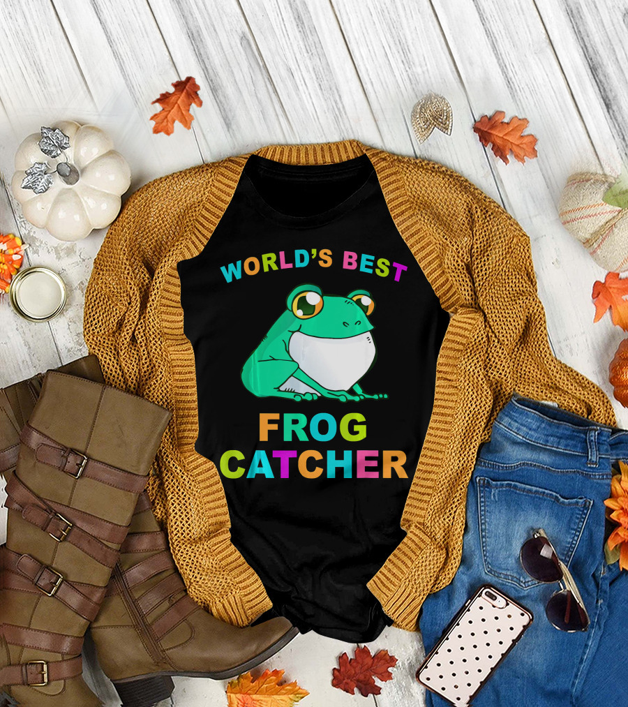 World's Best Frog Catcher Cute Frog T-Shirt
