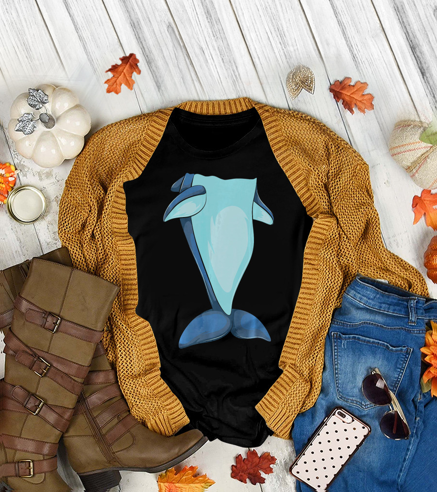 Cool Funny Lazy Headless Dolphin T-Shirt