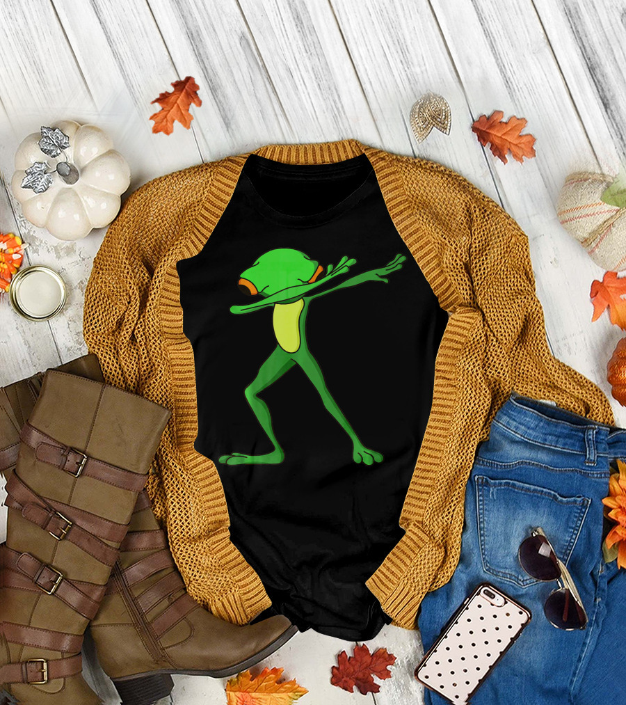 Dabbing Toad Frog Funny Dab Dance Pose T-Shirt