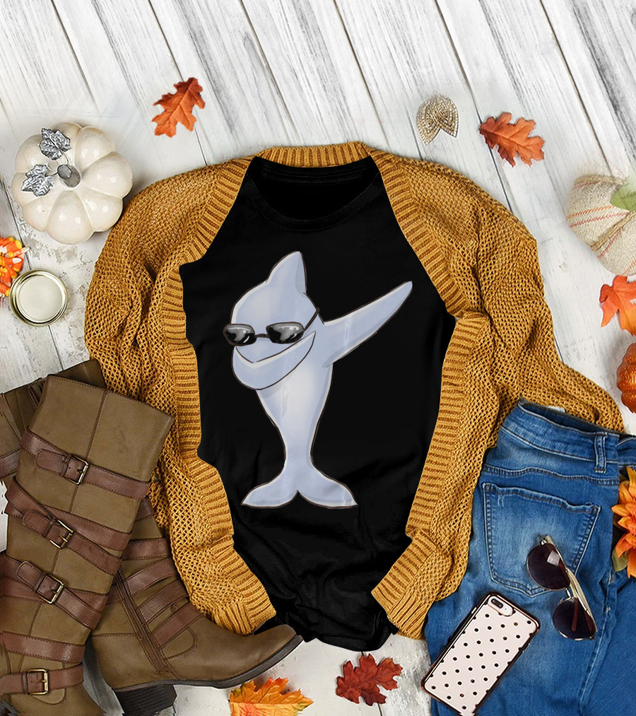 Dabbing Dolphin with Sunglasses T-Shirt