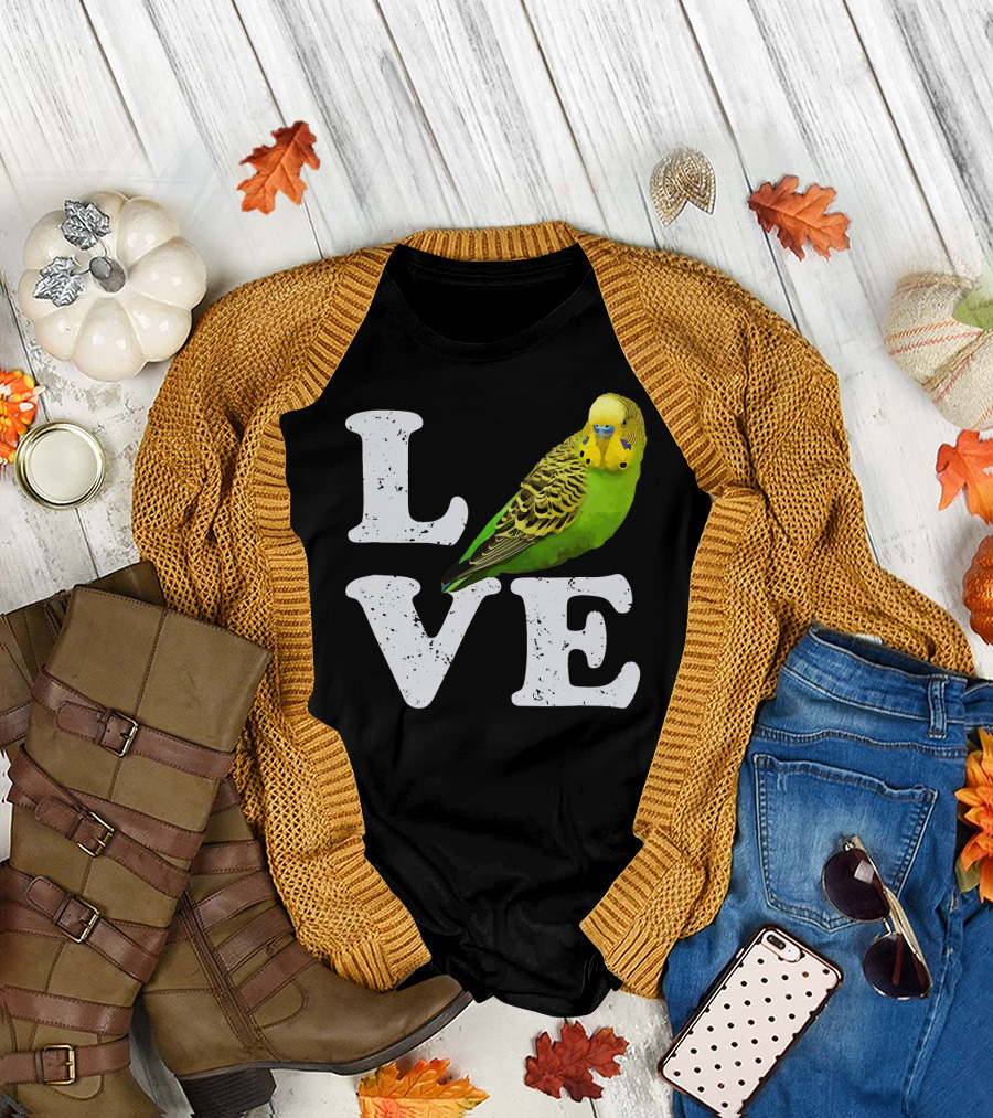 Love My Budgie Parakeet Bird T-Shirt