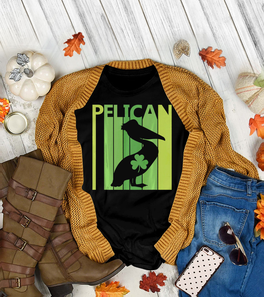 Pelican Shamrock St Patricks Day Luck T-Shirt