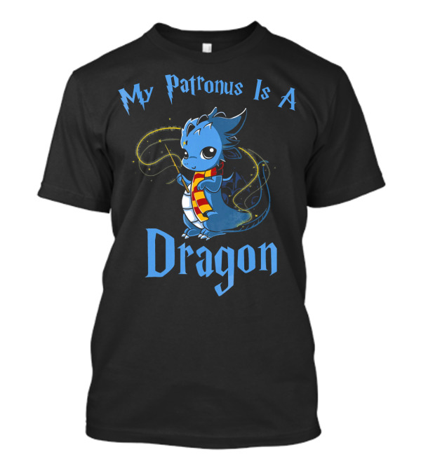 My Patronus Is A Dragon Cute Fantasy Charm T-Shirt